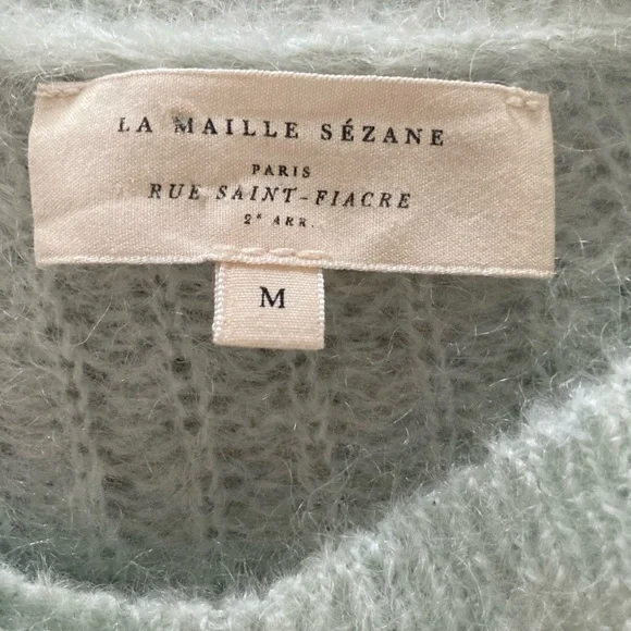 Sezane Light Mint Cardigan - Picture 4 of 7